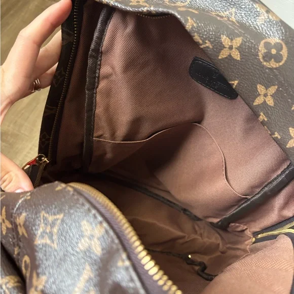 DESIGNER INSPIRED L V Monogram Luxury Brown Backpack - Picture 8 of 10